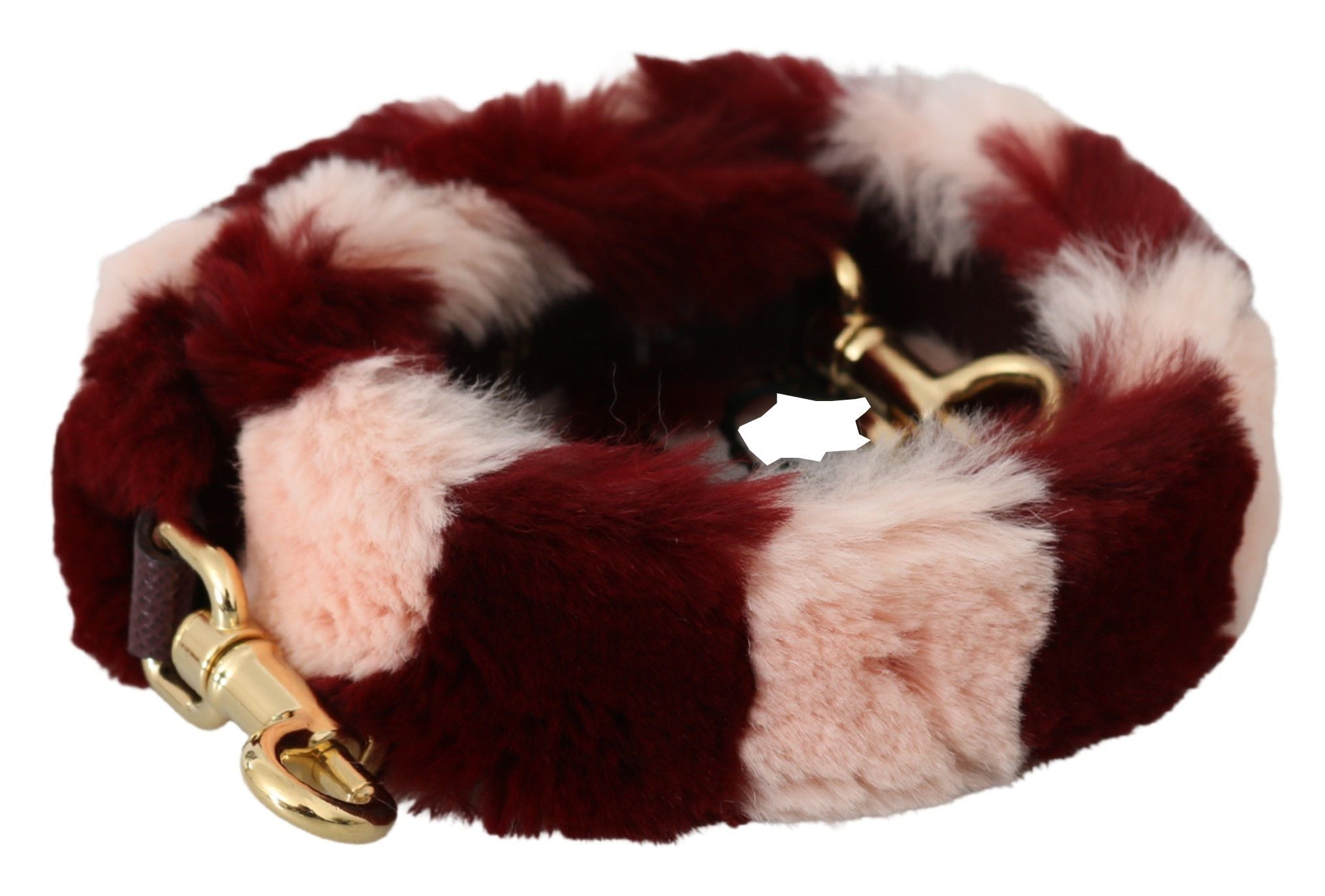 Dolce & Gabbana Pembe Kırmızı Lapin Kürk Aksesuar Omuz Askısı